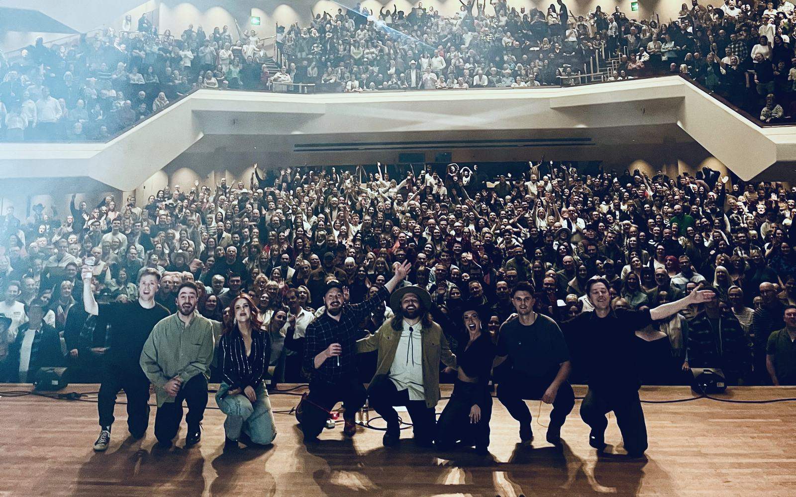 A full house photographed from the stage at a Nashville At Heart show